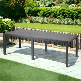 PROGARDEN Ausziehetisch 220 x 90 x 72 cm anthrazit