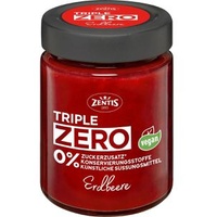 Zentis Fruchtaufstrich Triple Zero Erdbeere, 75% Frucht, ohne Zuckerzusatz, 185g