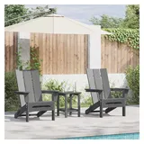 teenpull Gartenstuhl 3 St. 80,5 x 74,5 x 92 cm grau