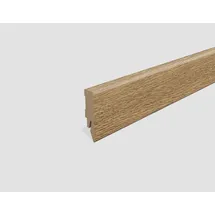 EGGER Sockelleiste Eiche dunkelbraun L712 | neues kubisches Profil | passend zu Fußboden Elva Eiche braun