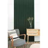 Leiste24 Akustikpaneel - Lamellenverkleidung - Wandverkleidung - 2600 x 400 mm - Akustikfilz Schwarz - Lamellendekor Forest