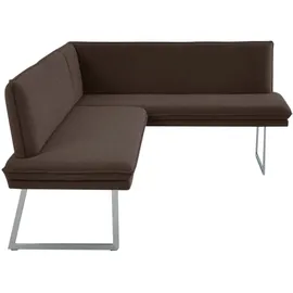 K+W Komfort & Wohnen Eckbank 86x60 cm Flachgewebe Q2 2250 langer Schenkel rechts oder links