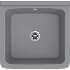 GRANITAN - Spüle Orta - Waschbecken Wandmontage für Innen- und Außenaufstellung - 40x38x22,8 cm - Chemikalienbeständig - Ideal für Werkstatt und Garten - Grau