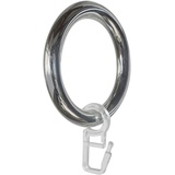 GARESA Gardinenring »Kunststoffring mit Haken«, (20 St.), für Durchmesser bis 28mm, einfache Montage, grau