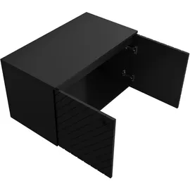 Badplaats WASCHBECKENUNTERSCHRANK Orlando 2 Türe Schwarz Matt - 80 x 47 x 61 cm