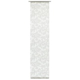 GARDINIA Flächenvorhang Stoff Rispe Klettband 60 x 245 cm weiß/grau