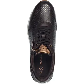 Marco Tozzi Damen Wedge Sneaker mit Lederanteil mit Keilabsatz, Braun (Mocca Comb), 40 EU