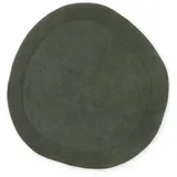 Villeroy & Boch Wollteppich Kivi", grün (natur grün), H:17mm Ø:160cm, Nylon, Wolle, Teppiche, Teppich, Handgewebt, Wolle, Bordüre, Einfarbig, Läufer, Wohnzimmer, Organisch