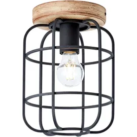 Brilliant Gwen 1-flg. Ø 20 cm zylinderförmig Holz/Schwarz Korund