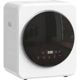 HOMCOM Mini Wäschetrockner mit einstellbarem Timer 800 W 4 kg bis zu 60°C, Freistehend, Stapelbar, Wandmontierbar Ablufttrockner mit Edelstahltrommel und Touch-Anzeige Trockner für Kleidung Weiß   Aosom