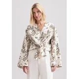 Seidensticker Bluse ecru / braun / schwarz M