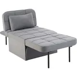 Tectake tectake® Schlafhocker, 4 in 1 als Hocker, Sessel, Lounger oder Bett, stabiles Stahlgestell, Belastbarkeit 150 kg