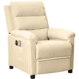 vidaXL Massagesessel Elektrisch Polyester 92 x 101,5 x 0 cm Creme