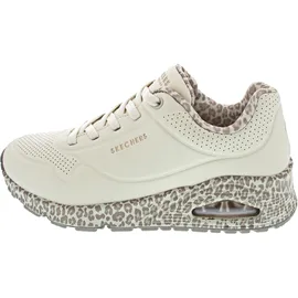 SKECHERS Uno- Safari Time Natural/Off White/Leopard Trim 39