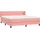 vidaXL Boxspringbett mit Matratze Rosa 180x200 cm Samt