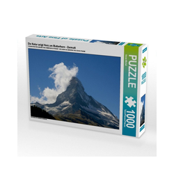 CALVENDO Puzzle CALVENDO Puzzle Die Natur zeigt Herz am Matterhorn, 1000 Puzzleteile