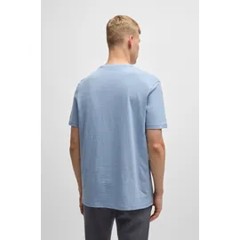 Boss T-Shirt "Tegood", Jungen, Gr. S, blau (open blau470), Single Jersey, Obermaterial: 100% Baumwolle, regular fit normal, Rundhals, eingesetzt eingefasste Kante, Shirts T-Shirt, Rundhalsausschnitt, Regular Fit, Logoschriftzug