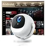 GEEKERA 2026 Neuer Smart Beamer mit Android, Full HD Native 1080P mini Projector 4K Unterstützt, Heimkino Projektor Kompatibel mit Netflix, 400 ANSI, Deckenbeamer mit Lautsprecher