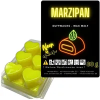 WonderWax Duftwachs WonderWax® Neon Duftwachs 6 Herzen (Marzipan), Duftrichtung: Mandel & Marzipan