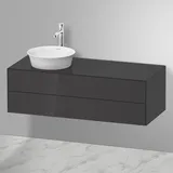 Duravit Waschtischunterschrank 2 Auszüge 130 x 40,8 x 55 cm Grau Hochglanz