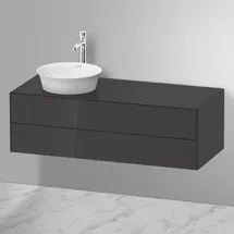 Duravit Waschtischunterschrank 2 Auszüge 130 x 40,8 x 55 cm Grau Hochglanz