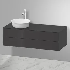 Duravit Waschtischunterschrank 2 Auszüge 130 x 40,8 x 55 cm Grau Hochglanz