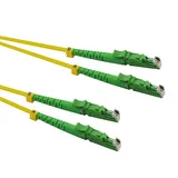 Roline LWL-Kabel Duplex 9/125μm OS2, LSH/LSH, APC Schliff, LSOH, gelb, 0,5 m