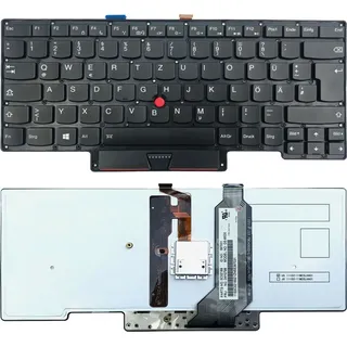 Original Laptop Tastatur / Notebook Keyboard Deutsch QWERTZ ersetzt 00HT050 FRU04Y0813 FRU04Y2979 für Lenovo Thinkpad X1 Carbon Gen1 2013 - Schwarz