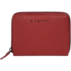 Geldbörse BUGATTI "MIRA", rot, Leder, unifarben, leicht glänzend, casual,elegant, Kleinlederwaren, echt Leder