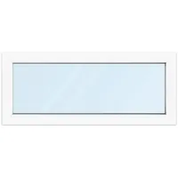Fenster 120x50 cm, Kunststoff Profil aluplast IDEAL® 4000, Weiß, 1200x500 mm, einteilig festverglast, 2-fach Verglasung, individuell konfigurieren