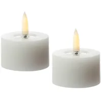 uYuni LED Mini Kerzen/Teelichter THEA D 5 cm H 2,8 cm weiß