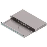 EasyLan LWL Verteilerfeld Basic 1HE/12P 12xLC-Duplex OM3 grau