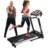 Miweba Sports Laufband HT1000F - bis 16 km/h - bis 6% Steigung - klappbar (Treadmill, Heimtrainer, Speedrunner, 16 Laufprogramme, Tablet Halterung, extra große Lauffläche), elektrisches Laufband mit Steigung für Zuhause schwarz