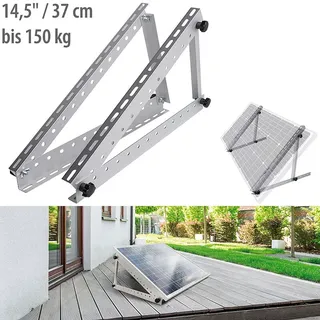 Revolt Verstellbare Aluminium-Solarpanel-Halterung 14,5" / 37 cm bis 150 kg