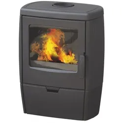Gusskaminofen Plamen Alberto, schwarz, raumluftunabhängig - 8,6 kW