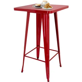 HJH Office Bartisch Vantaggio High T 60 x 60 x 103,5 cm Rot