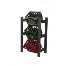 Proregal Getränkekistenregal 107,4 x 70 x 38,8 cm Grau