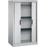 CP-Möbel Rollladenschrank Omnispace, aus Metall, abschließbar, 80 x 134,5 x 42cm (B/H/T), weißaluminium 3 Böden