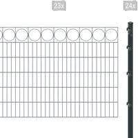 Arvotec Doppelstabmattenzaun »ESSENTIAL 120 zum Einbetonieren "Ring" mit Zierleiste«, Zaunhöhe 120 cm, Zaunlänge 2 - 60 m 36410224-0 anthrazit H/L: 120 cm x 46 m