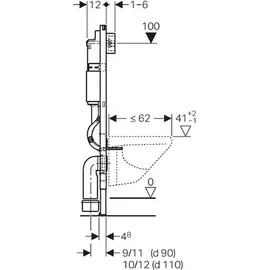 Geberit Duofix Basic für Wand-WC, mit Delta UP-Spülkasten