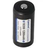 Keeppower 18350 - 1200mAh, 3,6V - 3,7V Li-Ion-Akku geschützt, Abmessungen beachten ca. 39x18,6mm