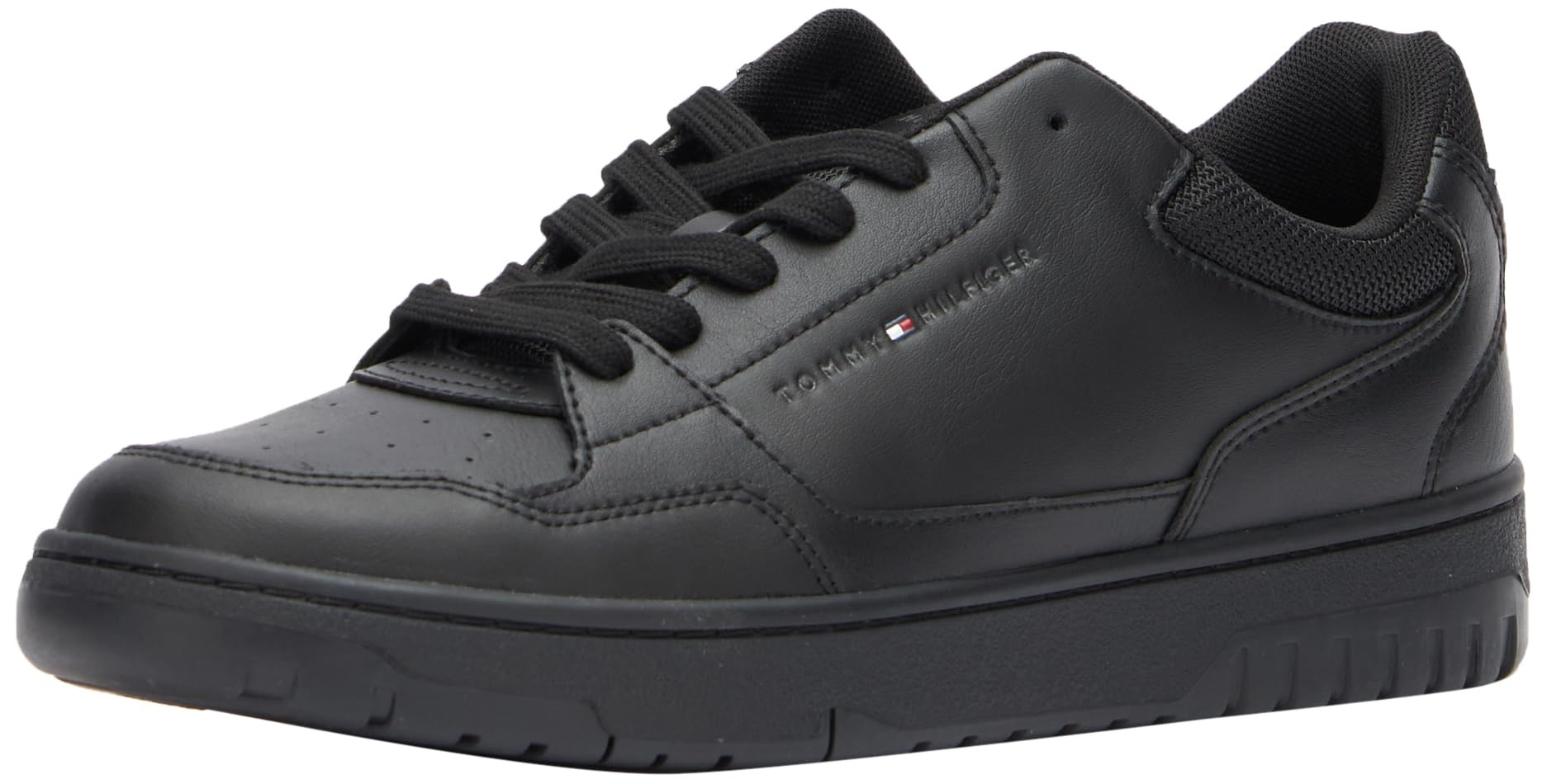 Tommy Hilfiger Herren Cupsole Sneaker Basket Core Leather Schuhe, Schwarz (Black), 40 EU