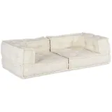 vidaXL 2-Sitzer-Modulsofa Creme 140x70x36 cm Stoff