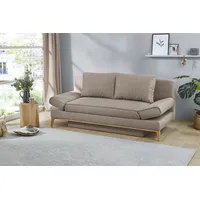 Schlafsofa JOCKENHÖFER GRUPPE "Yann" Sofas Gr. B/T: 198cm x 92cm, Feinstruktur, beige 2-Sitzer-Sofa Schlafsofa inklusive Bettfunktion, StauraumBettkasten, verstellbare Armlehnen