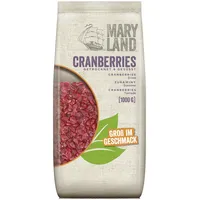 Maryland Cranberries (ganze) 1000g Vorratspackung – Getrocknete Cranberries – Perfekt zum Backen oder Snacken (1 x 1000g)