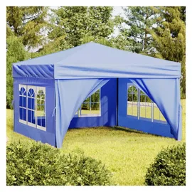 vidaXL Partyzelt Faltbar mit Seitenwänden Blau 3 x 3 m