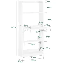 SoBuy Schreibtisch klappbar Weiß