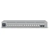 Ubiquiti Pro Max 16 PoE Managed Switch 2x 10G SFP+, 4x 2.5GbE (PoE++), 12x 1GbE (PoE+) (18 Ports), Netzwerk Switch, Grau