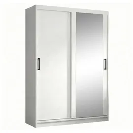 beautysofa Schwebetürenschrank HELA 120 x 204,5 x 60 cm Weiß
