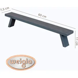 Weigla - Schwibbogenbank aus dem Erzgebirge I Grau (L/H/T):60,0cmx11,0cmx7,5cm NEU Blumenbank Unterstellbank